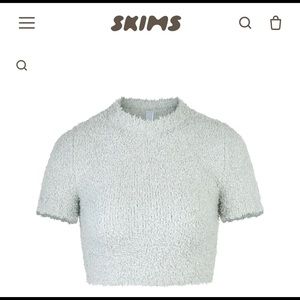 NWT SKIMS Cozy Knit Cropped T Shirt